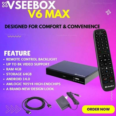 vSeeBox V6 Max Android TV Box Authorized Distributor MESSAGE FOR THE BEST DEALS - Image 1 of 4
