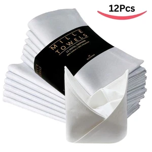 12 Pack Premium Cotton Napkins Table Linen Dinner Cloth Wedding Hotel Tea Towel - Picture 1 of 9