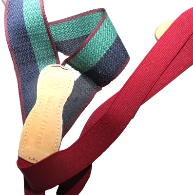 Tirantes Martin Dingman Rayas Azul Verde Rojo Preppy Ivy League Estilo Foto 1 de 3