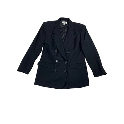Blazer Liz Claiborne Collection Vintage Años 90 Negro Long Line Corpcore - Talla 12 Foto 1 de 4