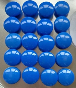 20 X Blue  Round Whiteboard Magnet Memo Notice Board Magnets - Picture 1 of 4