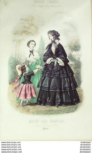 Gravur Mode Musee des familias 1853 # 12 (Old fashion plate) - Bild 1 von 1