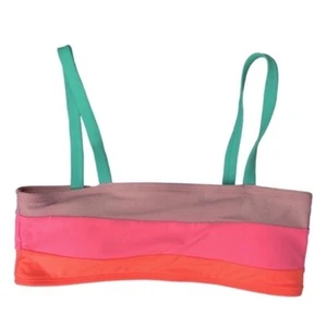 Beach Lingo Colorblock Sparkle Bandeau Swim Top Size 10 Girls - Picture 1 of 5