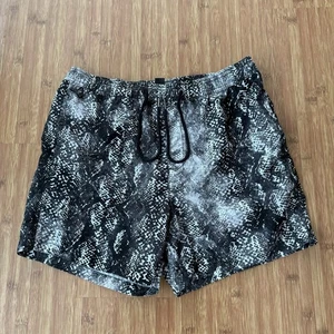 Ksubi Mens Medium Black Mamba Boardshorts Swim Trunks Liner Snake Drawstring - Picture 1 of 22