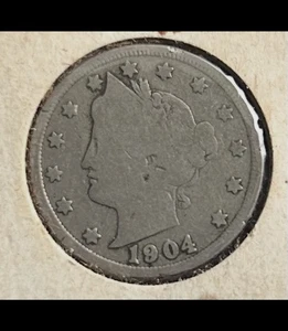 Moneta nichel liberty USA 1904 - Foto 1 di 2