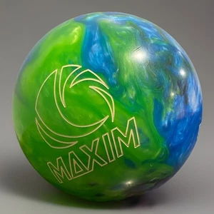 Ebonite™ MAXIM 'Northern Lights Bowling Ball Green Blue Black Swirl ~ 9 lb 3 Oz - Picture 1 of 4