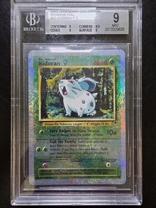 BGS 9 Nidoran Reverse Holo 82/110 - 2002 Legendary Collection Pokemon Card - Picture 1 of 2