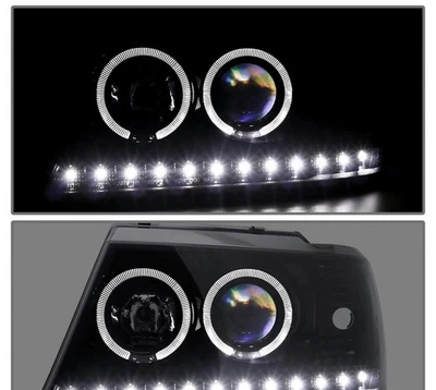 Fit For Ford Explorer 2002-2005, Black/Smoke LED Strip Projector Headlights 02-0 Foto 1 de 4