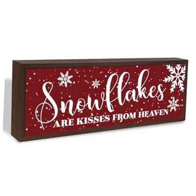 Winter Decor, Snowflakes are Kisses from Heaven Sign, Romantic Winter Style 23 - Image 1 of 4