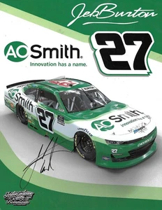 JEB BURTON SIGNED 2025 Hero Photo Card XFINITY Racing 8X10 - AO SMITH - Picture 1 of 1