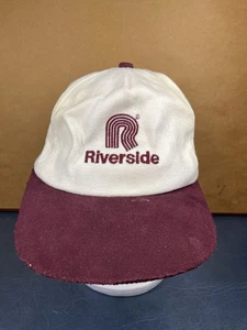 Vintage K-Products Riverside Made In USA Maroon Suede Bill SnapBack Hat - Picture 1 of 8