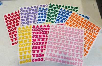 Creative Memories LARGE ABC/123 Bold LOT of 9 SHEETS, ALL colors, NLA, NEW - Image 1 of 3