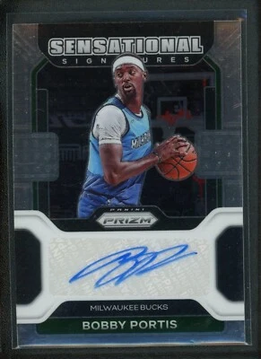 2021-22 BOBBY PORTIS AUTO PANINI PRIZM SENSATIONAL SIGNATURES AUTOGRAPHS - Image 1 of 2