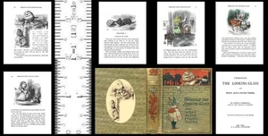 LIBRO MINIATURA ESCALA 1:6 A TRAVÉS DEL ESPEJO LEWIS CARROLL COMPLETO BARBIE - Imagen 1 de 1
