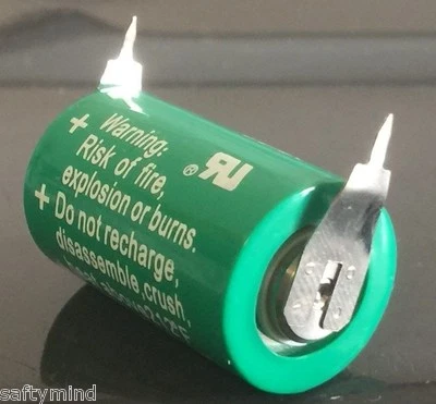 Brand New Varta CR1/2AA 3V Lithium Battery CR14250 w/ polarized solder tags