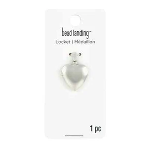 Rhodium Heart Locket by Bead Landing™ - Picture 1 of 3