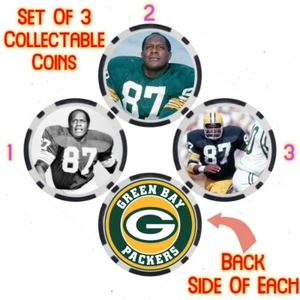 WILLIE DAVIS - LEGENDARY PACKERS FOOTBALL PLAYER - COLLECTABLE COIN SET - Picture 1 of 2