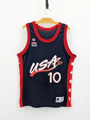 Champion Vintage Men's 44 Reggie Miller #10 USA Olympic Dream Team NBA Jersey Cover