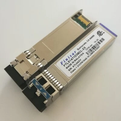 FINISAR FTLX1471D3BCL SFP+ 10GB LR 1310nm Optical Transceiver - Image 1 of 2