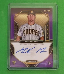 2022 Topps Triple Threads Amethyst MacKenzie Gore Autograph RC 32/75 - Picture 1 of 2