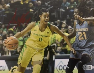 SATOU SABALLY Signed 8x10 Photo BAS COA Autograph #BN35847 Phoenix Mercury Ducks - Picture 1 of 1