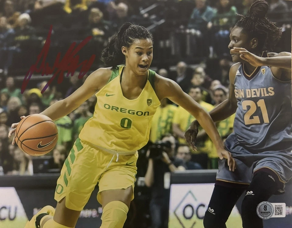 SATOU SABALLY Signed 8x10 Photo BAS COA Autograph #BN35847 Phoenix Mercury Ducks - Image 1 of 1