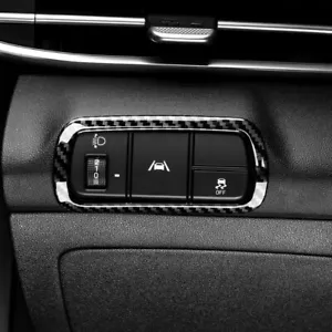 Carbon Fiber ABS Headlight Adjustment Switch Cover Trim For Hyundai Elantra N - Picture 1 of 7