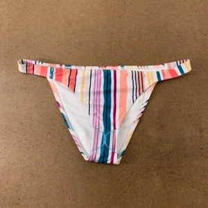 Asos Womens Hipster Bikini Swim Bottom Multicolor Stripes Cheeky 10 New - Picture 1 of 5