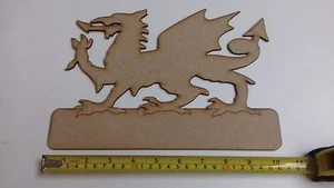 Laser Cut Wooden Welsh Dragon Door Plaque Wales 27cms x 19cms 3mm MDF - Picture 1 of 1