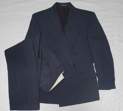 Conjunto de traje 100 % lana Macy's Milano vintage años 90 para hombre Foto 1 de 4