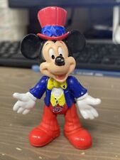 Vintage Disney Epcot Mickey Mouse PVC Posable Figure Cake Topper Red White Blue