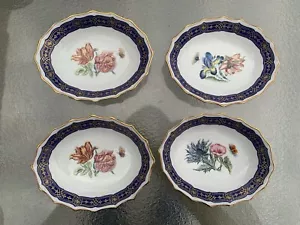 4 Merian Service Mildred Mottahedeh Portugal Porcelain Oval Dish Soap Bowl - Picture 1 of 10