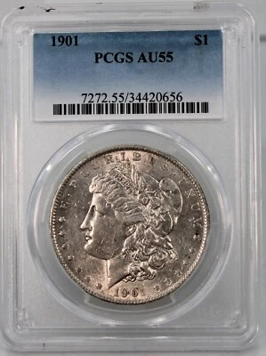 1901 Morgan Silver Dollar - PCGS Certified AU55 !! - Image 1 of 3