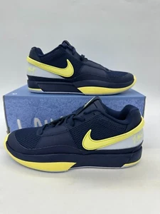 Nike JA 1 Men's Size 8.5 Navy Blue Yellow Basketball Shoes FQ4796 402 - Picture 1 of 6