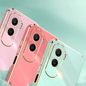 For Honor 90 LITE, Shockproof Fashion Plating Frame Candy Soft Rubber Case Cover - Bild 1 von 20