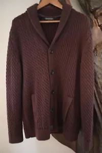 Banana Republic Vintage Shawl Collar Cardigan Cable Knit Sweater XL Extra Large - Picture 1 of 6
