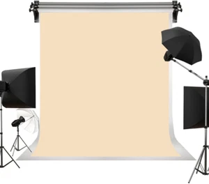 Kate 8FT×10FT Solid Beige Backdrop Portrait Photography Background for Photograp - Picture 1 of 12