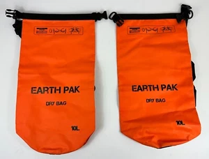 Earth Pak Dry Bag 10 Liter hellorange Sicherheitsrucksack groß 2 Stück - Bild 1 von 6
