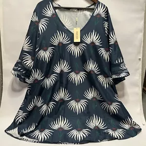 Ekouaer Swimsuit Cover Ups Women V-Neck Summer Beach Coverups Dress for Swim XXL - Picture 1 of 15