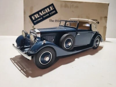 Danbury Mint 1934 Hispano-Suiza J12 1:24 Scale Diecast Model Car Blue - Image 1 of 4