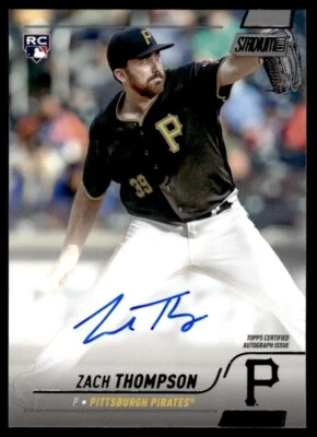 2022 Topps Stadium Club Autograph Zach Thompson Rookie Pittsburgh Pirates - Image 1 of 2