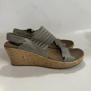 Skechers Wedge Sandler Gray Brown Womens Size 7 Nwob - Picture 1 of 6