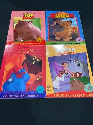 Nuevo Lote De Colección Color El Líder Libro Disney Aladdin Toy Story Oliver & Company Foto 1 de 4