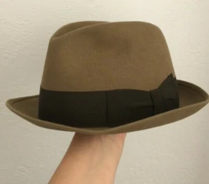 BORSALINO Hat Vintage Alessandria 4 1\2 Sage Green Grand Prix Paris 1900 Italy - Bild 1 von 12