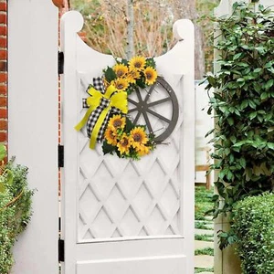 Artificial Flowers Wreath Home Party Decoration Sunflower Wreaths Front Door - Picture 1 of 8