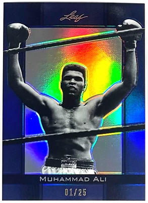 2010 Leaf Metal Blue Prismatic Muhammad Ali #88 01/25 1/1 - Image 1 of 2