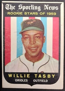 1959 Topps #143 Willie Tasby Baltimore Orioles en muy buen estado-muy buen estado - Imagen 1 de 2