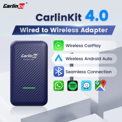 CarlinKit 4.0 Attivatore Wireless CarPlay Android Auto Plug and Play WIFI - Immagine 1 di 4