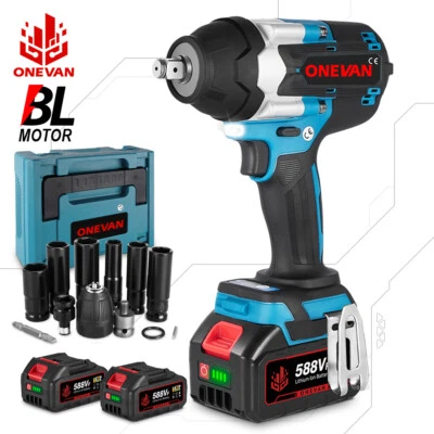 ONEVAN 1800Nm Batería Destornillador de Impacto Sin Escobillas Coche Atornillador a Batería Para Makita 18V