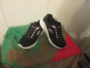 Preowned Black/Taupe Sketchers Sketch Lite slip -On Sneakers 8 - Picture 1 of 6